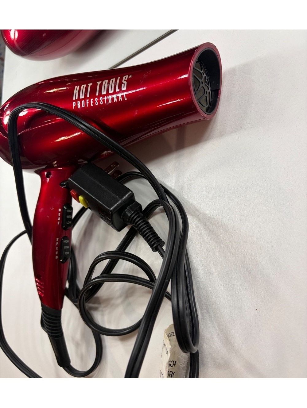 Hot Tools Professional Red Hair Dryer with Adjustable Settings